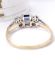 Sch�ner antiker Ring mit Saphir und Diamanten 750 Gelbgold + Platin B4440