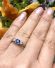 Sch�ner antiker Ring mit Saphir und Diamanten 750 Gelbgold + Platin B4440