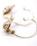 Antike Laurin Ohrringe mit roten Steinen 585 Gelbgold B�gel und Double B4453