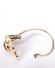 Antike Laurin Ohrringe mit roten Steinen 585 Gelbgold B�gel und Double B4453