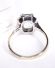Antiker Art Deco Ring aus 8ct Gelbgold und Silber mit syth. Aquamarin B4455