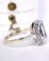 Antiker Art Deco Ring aus 8ct Gelbgold und Silber mit syth. Aquamarin B4455