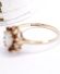 Edler englischer vintage Ring mit Opal und Granat 375 Gelbgold B4468
