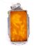 Antiker grosser Art Deco Anh�nger 835 Silber mit Butterscotch Bernstein B4458
