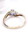 Edler englischer vintage Ring mit Blautopas und Diamanten 375 Gelbgold B4467