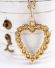 Sehr h�bscher vintage Herz Anh�nger aus 585/000 Gelbgold Edel-Opal B4463