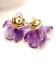 Zauberhafte vintage Amethyst Ohrstecker 585/000 Gelbgold und Brillanten B4457