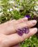 Zauberhafte vintage Amethyst Ohrstecker 585/000 Gelbgold und Brillanten B4457