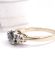 H�bscher englischer vintage Ring 375/000 Gelbgold Aquamarin + Brillanten B4464