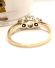 H�bscher englischer vintage Ring 375/000 Gelbgold Aquamarin + Brillanten B4464