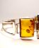 Breites Modernist Bernstein Armband aus 925/000 Silber B4461