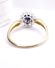H�bscher englischer vintage Ring 375/000 Gelbgold Saphir + Diamanten B4469