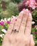 H�bscher englischer vintage Ring 375/000 Gelbgold Saphir + Diamanten B4469