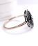 Antiker Art Deco Ring mit Diamanten + Onyx 585 Gelbgold Silber , Wien B4473