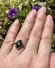 Antiker Art Deco Ring mit Diamanten + Onyx 585 Gelbgold Silber , Wien B4473
