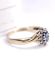 Sch�ner englischer vintage Ring 375/000 Gelbgold Saphir + Diamanten B4480