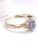 Sch�ner englischer vintage Ring 375/000 Gelbgold Saphir + Diamanten B4480