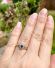 Sch�ner englischer vintage Ring 375/000 Gelbgold Saphir + Diamanten B4480