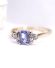 Englischer vintage Ring aus 375/000 Gelbgold Tansanit und Brillanten B4481