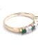 Wunderbarer englischer Ring 375/000 Gelbgold Smaragde + Brillanten B4479