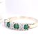Wunderbarer englischer Ring 375/000 Gelbgold Smaragde + Brillanten B4479