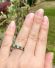 Wunderbarer englischer Ring 375/000 Gelbgold Smaragde + Brillanten B4479