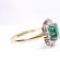 Kostbarer vintage Ring mit Smaragd und Brillanten in 750/000 Gelbgold B4482