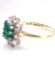 Kostbarer vintage Ring mit Smaragd und Brillanten in 750/000 Gelbgold B4482