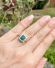 Kostbarer vintage Ring mit Smaragd und Brillanten in 750/000 Gelbgold B4482