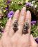 Sch�ne Trachten Biedermeier Ohrringe 835 Silber mit b�hmischen Granat B4487