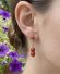 Antike Ohrh�nger aus 585/000 Gelbgold mit Lachs Koralle B4488