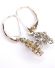 Sch�ne vintage Ohrh�nger aus 375/000 Gelbgold mit Aquamarin B4490