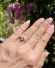 Sch�ner vintage Ring mit rosa Saphir und Diamanten aus 750/000 Weissgold B4492