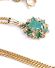 Sehr h�bscher Anh�nger + Kette aus 375/000 Gelbgold Smaragd + Diamanten B4489