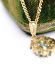 Sehr h�bscher Anh�nger + Kette aus 375/000 Gelbgold Smaragd + Diamanten B4489