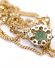 Sehr h�bscher Anh�nger + Kette aus 375/000 Gelbgold Smaragd + Diamanten B4489