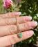 Sehr h�bscher Anh�nger + Kette aus 375/000 Gelbgold Smaragd + Diamanten B4489
