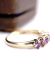 Sch�ner englischer Ring aus 375/000 Gelbgold mit Amethyst + Almandin B4494