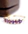 Sch�ner englischer Ring aus 375/000 Gelbgold mit Amethyst + Almandin B4494