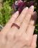 Sch�ner englischer Ring aus 375/000 Gelbgold mit Amethyst + Almandin B4494