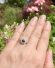 Antiker britischer Art Deco Ring mit Saphir 750 Gelbgold + Platin B4483
