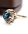 Stattlicher vintage Ring aus 333/000 Gelbgold mit gr�nem Turmalin B4498
