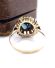 Stattlicher vintage Ring aus 333/000 Gelbgold mit gr�nem Turmalin B4498
