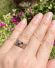 Sch�ner antiker Ring aus 333 Rotgold mit Granat und Saatperlen B4502