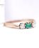 Edler antiker Ring aus 585/000 Gelbgold um 1900 mit Smaragd + Diamanten B4499