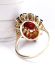 Stattlicher vintage Ring aus 585/000 Gelbgold mit b�hmischen Granaten B4506