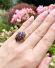 Stattlicher vintage Ring aus 585/000 Gelbgold mit b�hmischen Granaten B4506