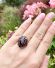 Stattlicher vintage Ring aus 585/000 Gelbgold mit b�hmischen Granaten B4506