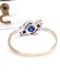 Wundesch�ner antiker Ring mit Saphir + Diamanten 750 Gelbgold + Platin B4512