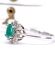 Wundersch�ner Ring mit Smaragd und Brillanten aus 585/000 Weissgold B4514